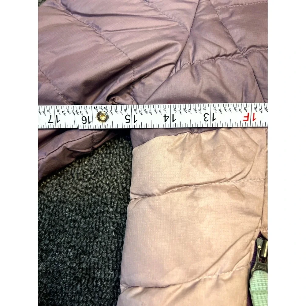 Patagonia Worn Wear Reversible Down Sweater Hooded Jacket Girls Purple Windproof